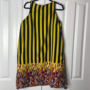 African print DZYN shift dress.